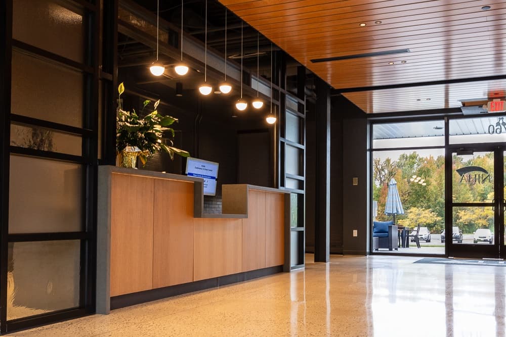 Reception area at the NJHA Conference and Event Center